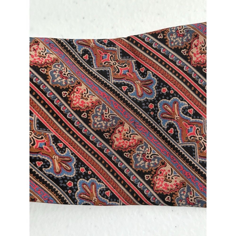 Mario Valentino Men's Made in‎ Italy Short Narrow Multicolor Silk Tie - Picture 5 of 7